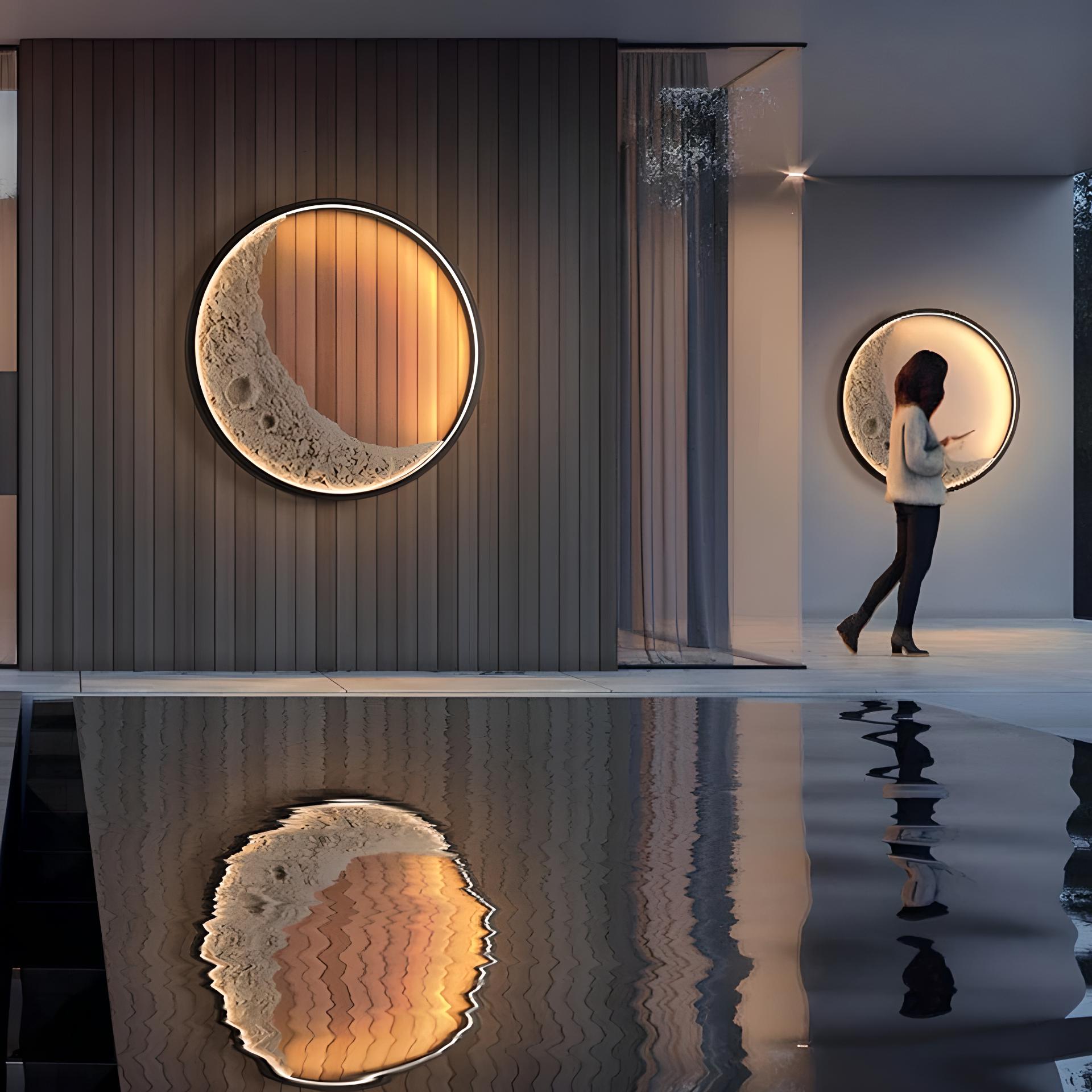 3D Moon Indoor & Outdoor Wall Lamp-0