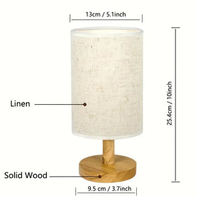 Solid Wood Bedside Lamp-3