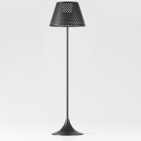 Perforated Solar-Powered Outdoor Floor Lamp-6