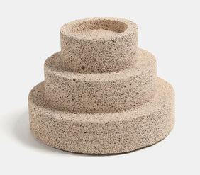 Recycled Concrete Tiered-Pedestal Candle Stand-2