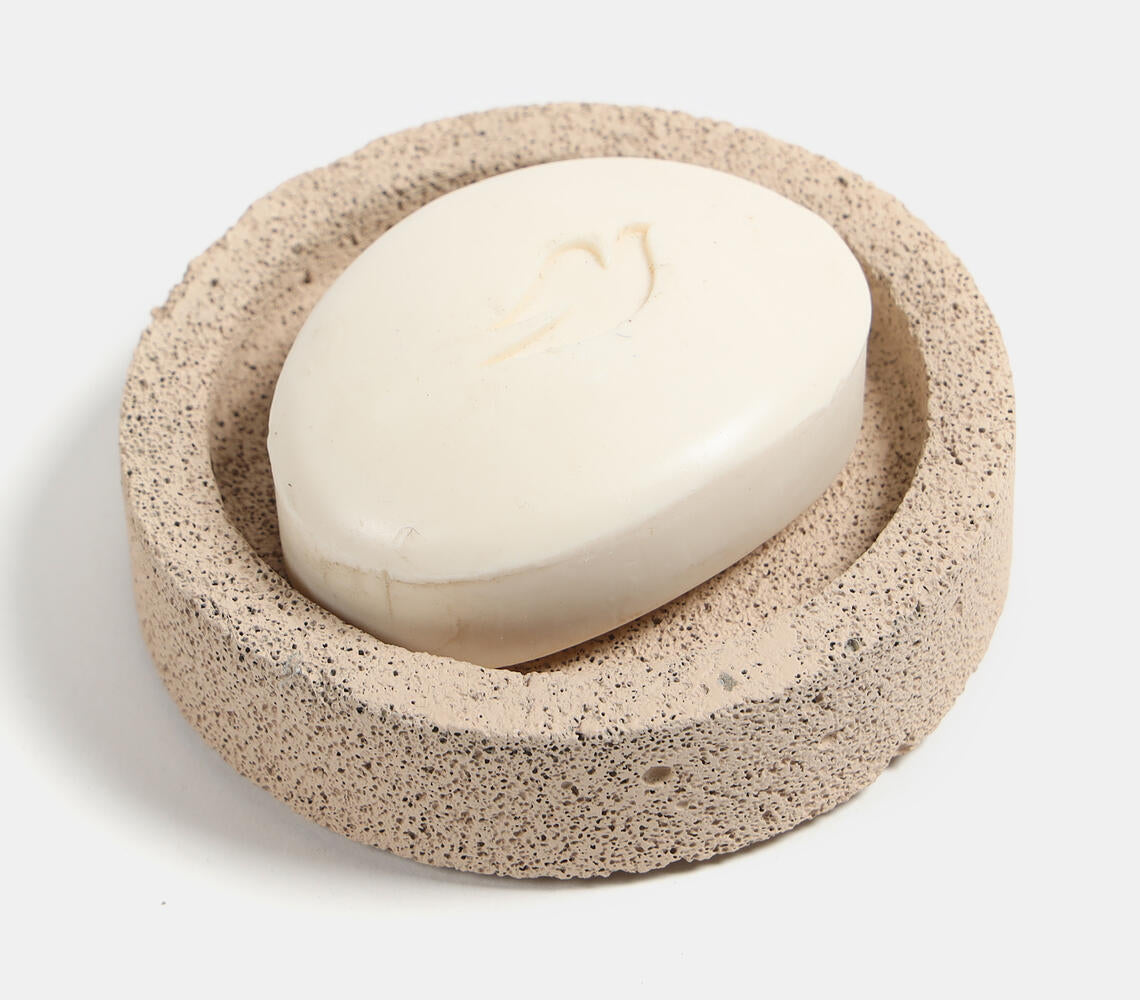 Recycled Concrete Classic Round Soap Dish-0