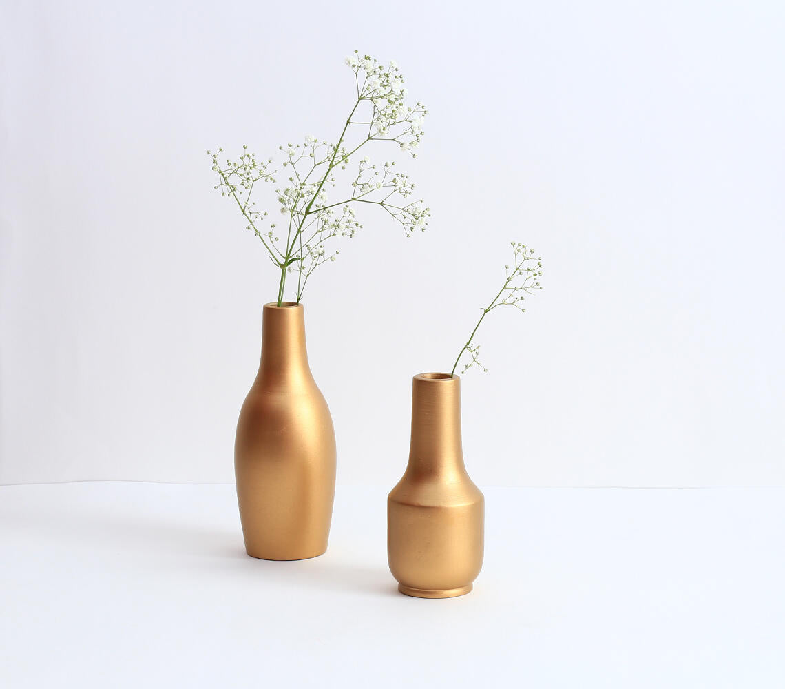Matte Gold Finish Vases (set of 2)-0